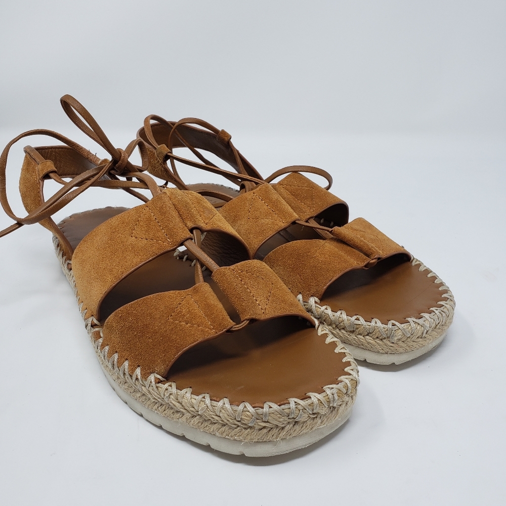 VINCE Tibor Espedrille Wrap sandals Size 8.5 - Picture 9 of 11